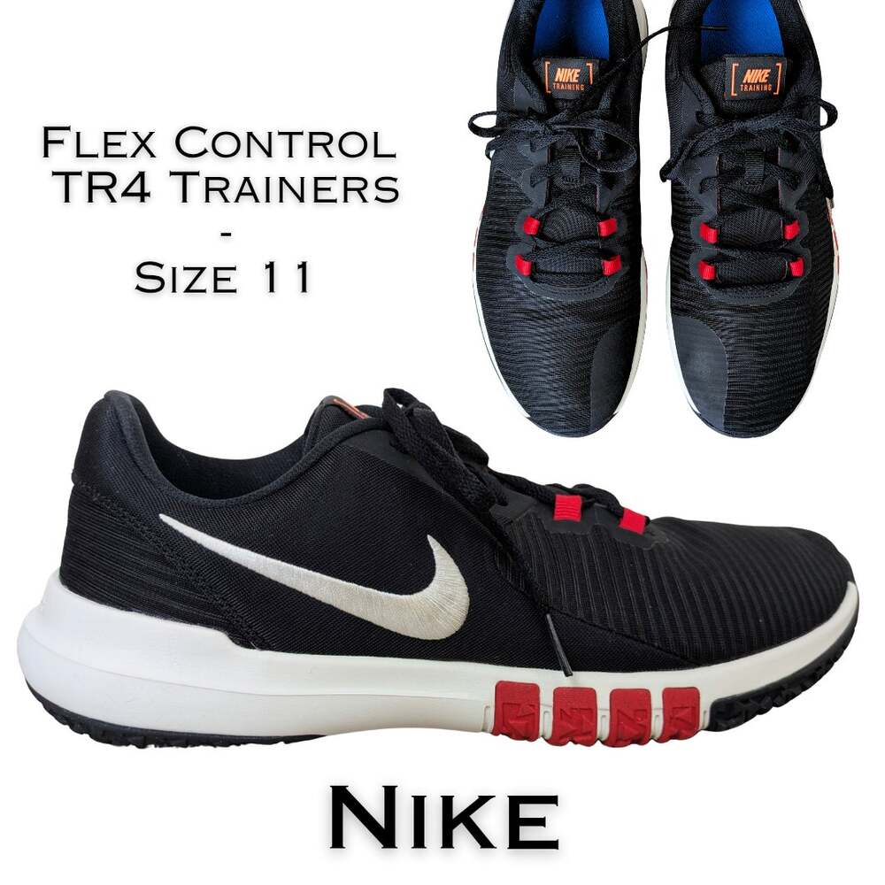 Nike Flex Control TR4 Training Sneakers Shoes Mens 11 Black Red White CD0197-003